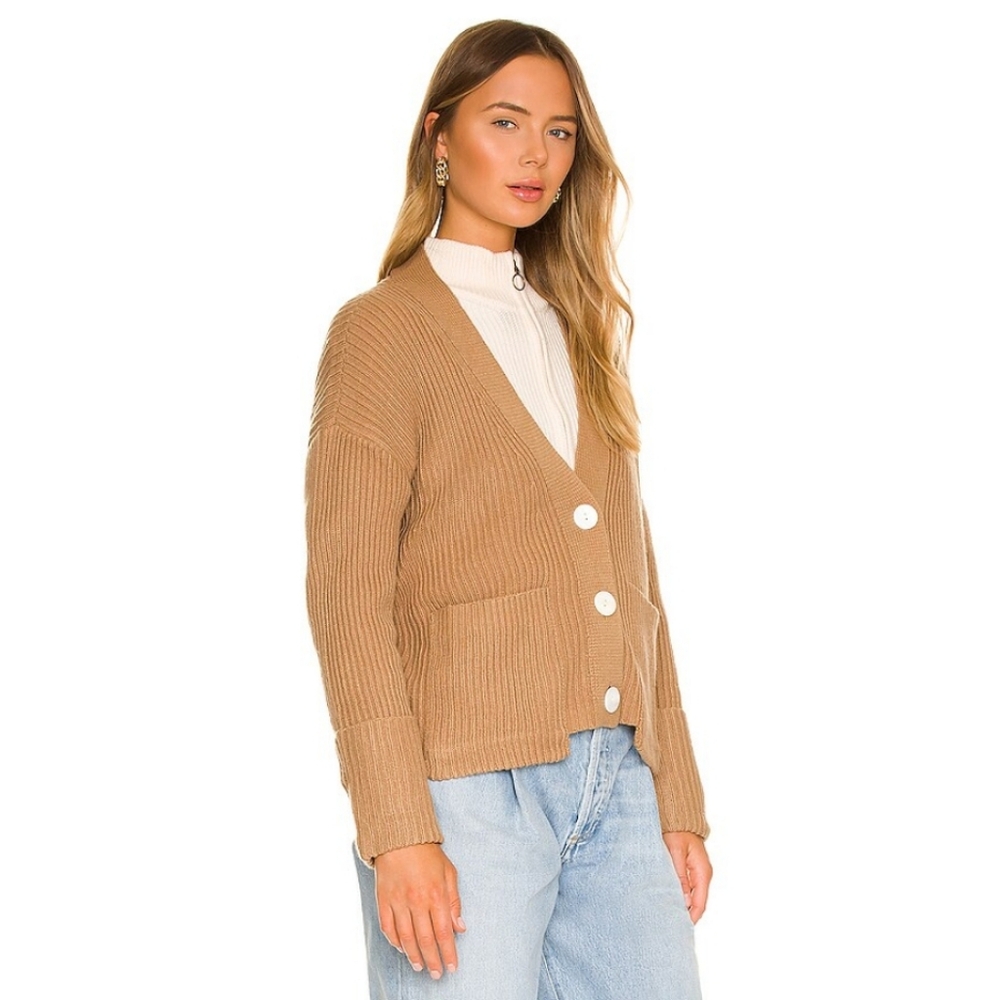 Lovers + Friends Avery Cardigan in Camel